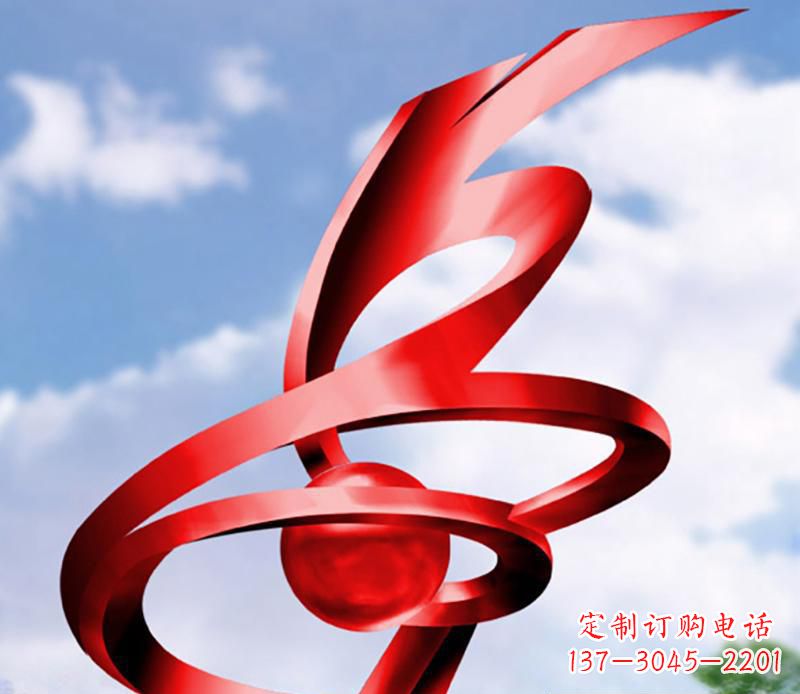 烟台公园装饰不锈钢指环雕塑