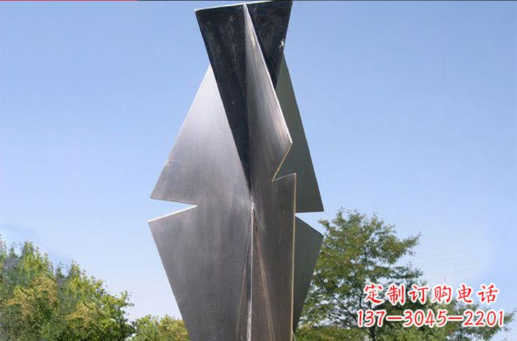 烟台不锈钢树叶雕塑更新公园景观