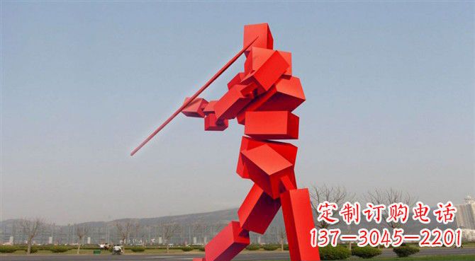 烟台定制不锈钢标枪雕塑