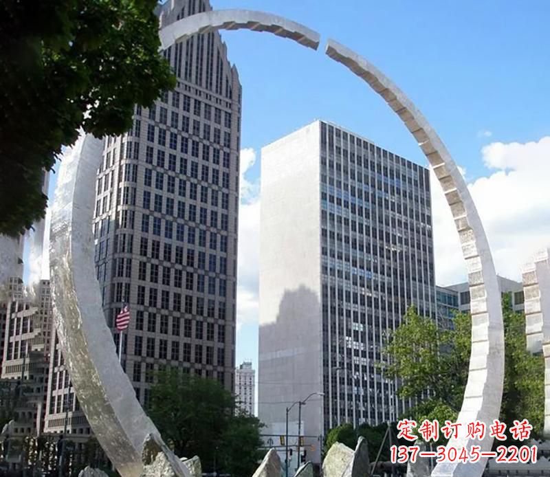 烟台金属圆环景观雕塑