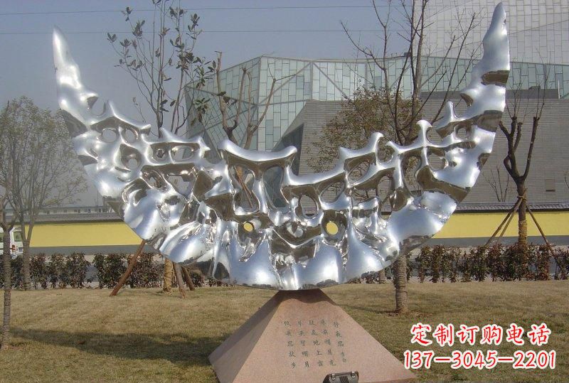 烟台新款不锈钢月亮景观雕塑