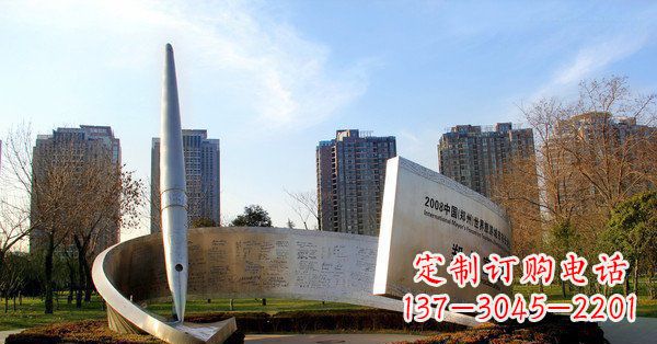 烟台精美且精致的不锈钢钢笔雕塑
