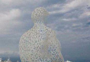 烟台不锈钢字母镂空人物雕塑