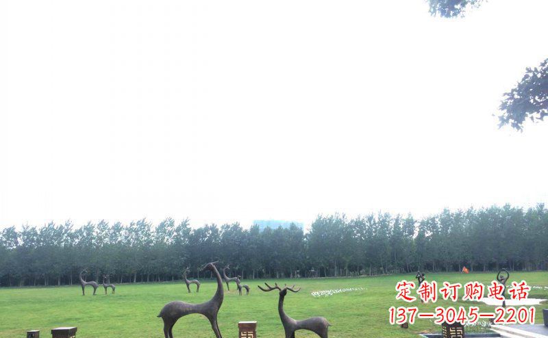 烟台定制铜动物雕塑 – 小鹿