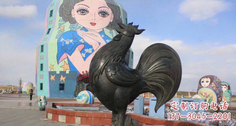 烟台艺术精美的公鸡雕塑
