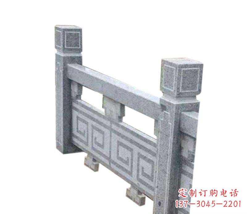 烟台公园大理石护城河栏板石雕