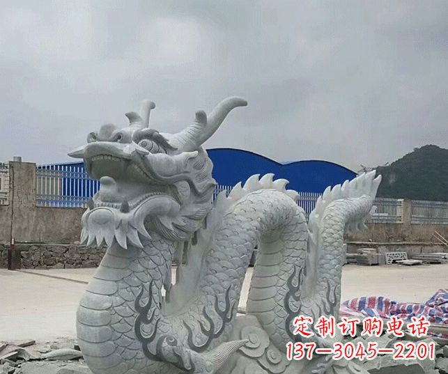 烟台大理石生肖龙景观石雕