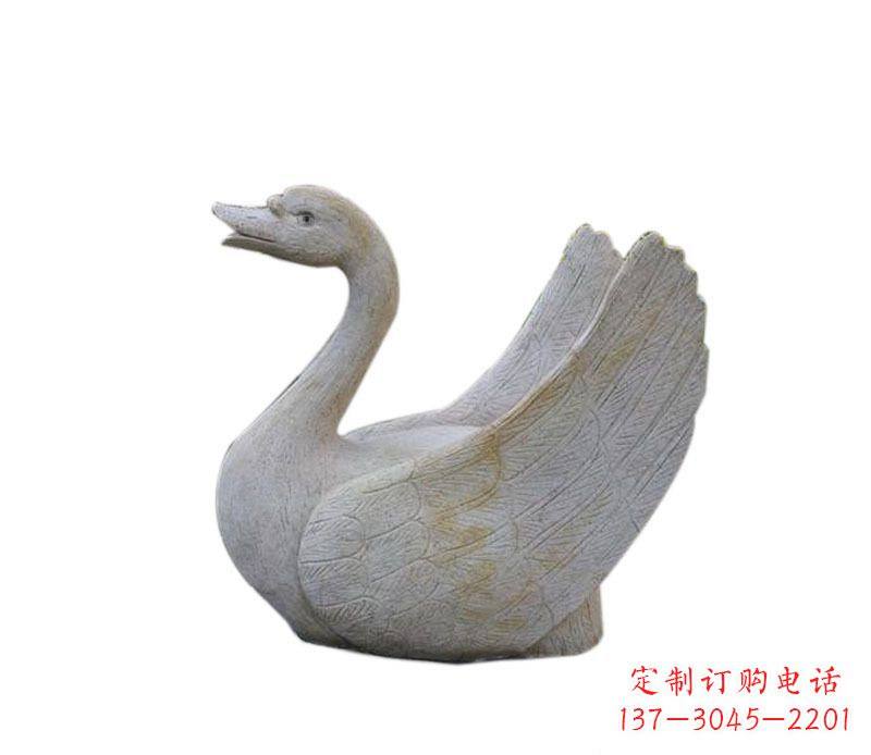 烟台中领雕塑 | 天鹅石雕景观喷泉