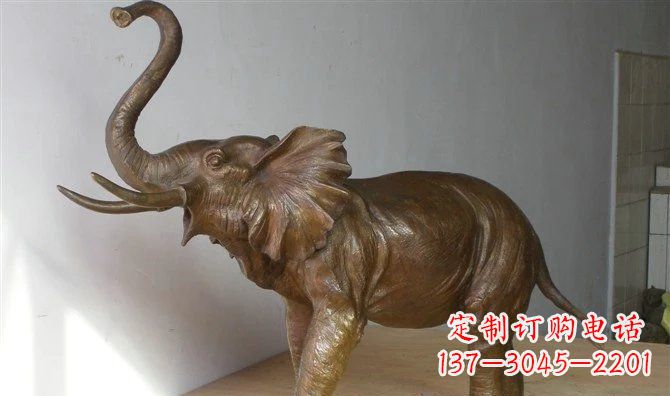 烟台优雅大象招财铜雕