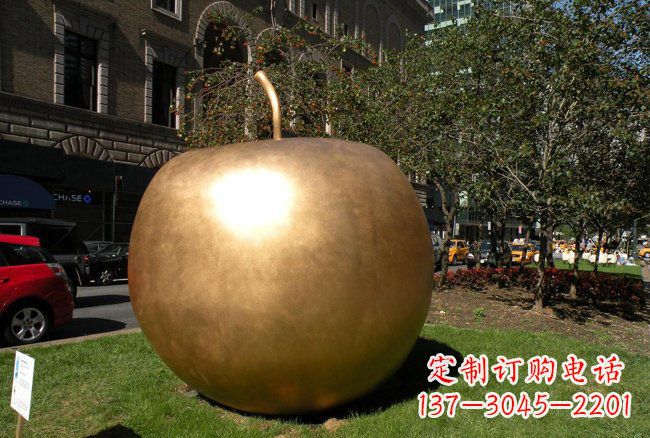 烟台大型铜雕苹果雕塑