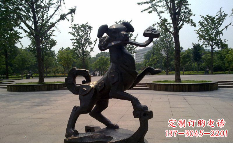 烟台中领雕塑狗动物铜雕
