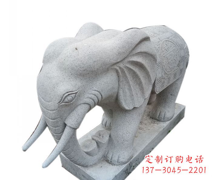 烟台精美绝伦的大象大理石雕塑