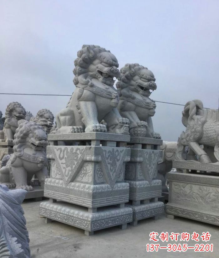 烟台大理石狮子石雕