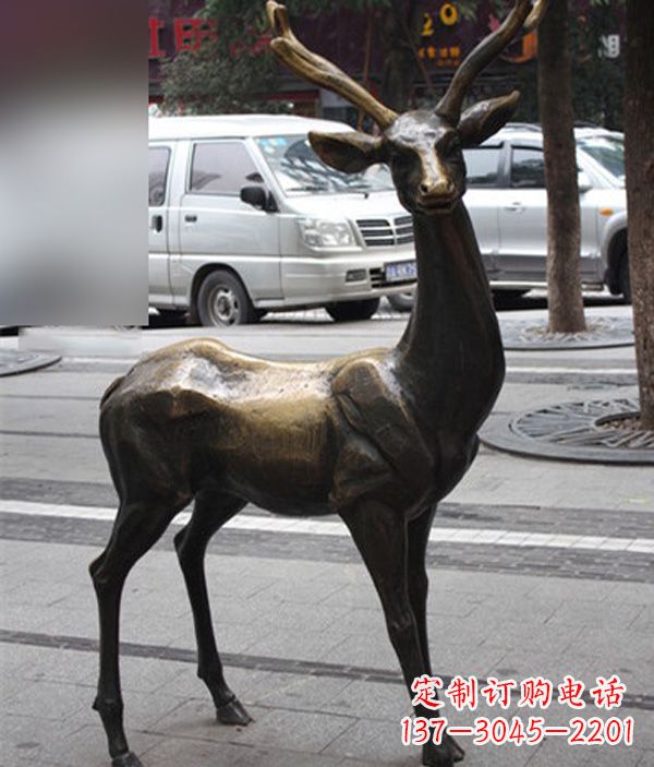 烟台高品质鹿铜雕塑,给室内外环境带来新气象