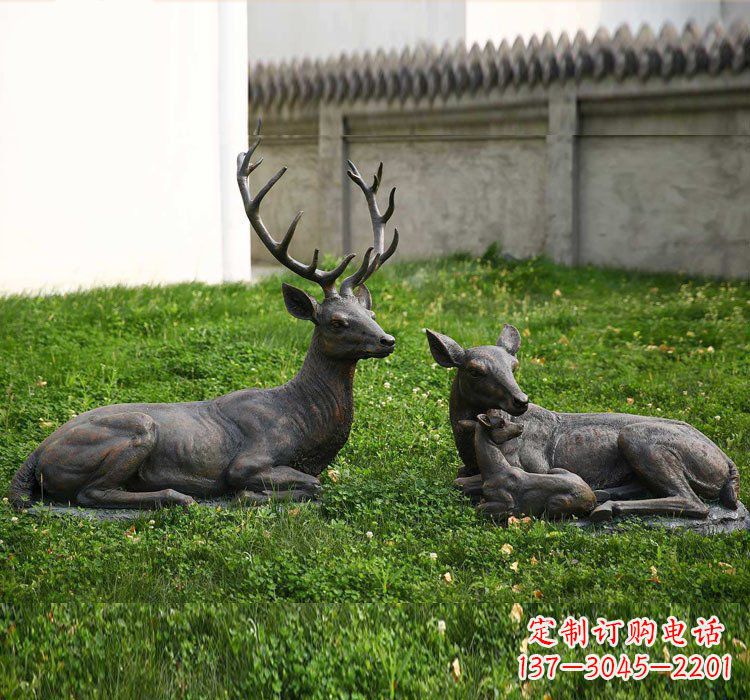 烟台精美梅花鹿铜雕