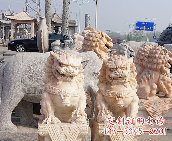 烟台中领雕塑狮子石雕,传承经典,赋予新生