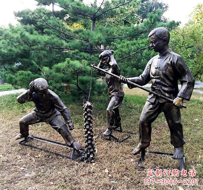 烟台优雅精致的儿童铜雕