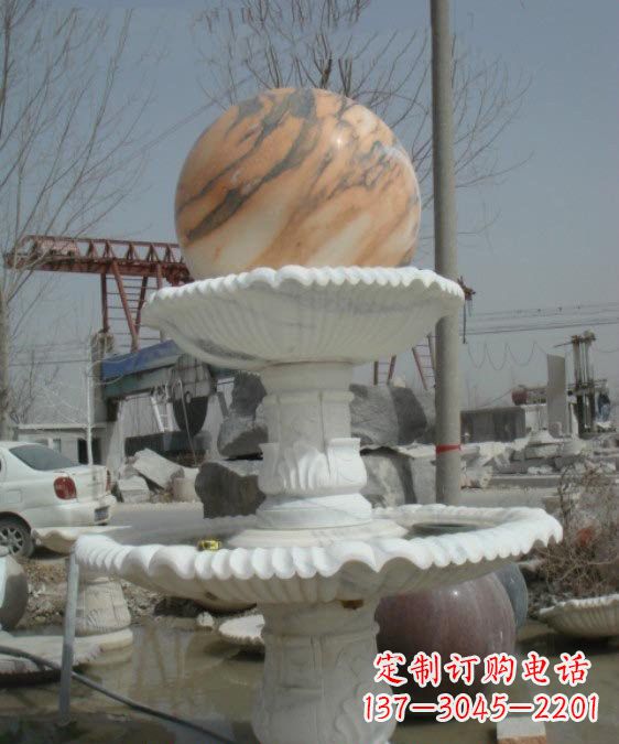 烟台公园风水球石雕