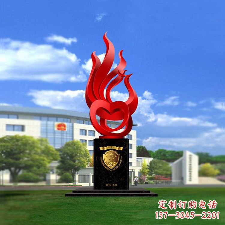 烟台公园凤凰雕塑不锈钢景观雕塑