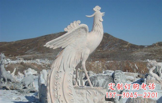 烟台精美大型凤凰石雕