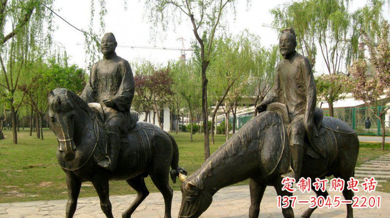 烟台浪漫动人的骑马雕塑
