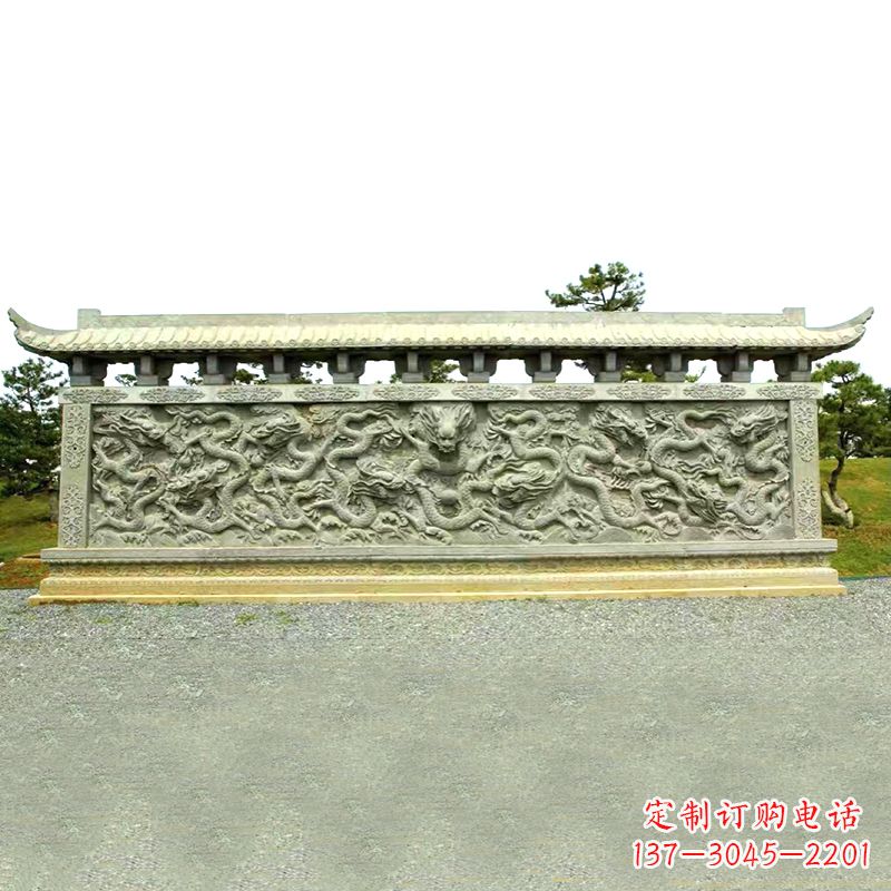烟台山水玉龙壁雕艺术