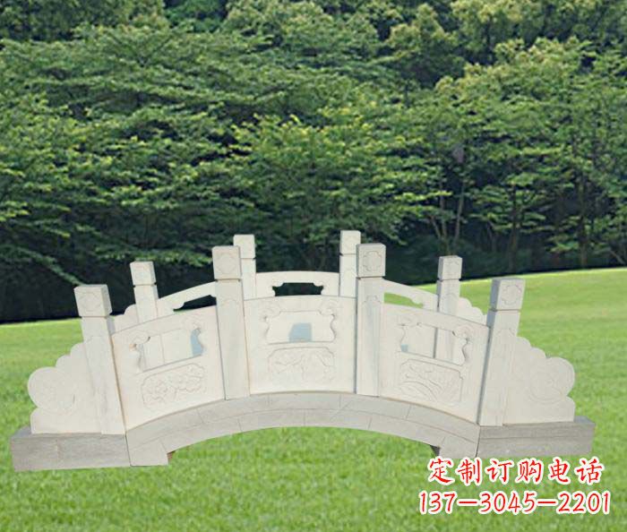 烟台手工精美汉白玉石拱桥雕塑