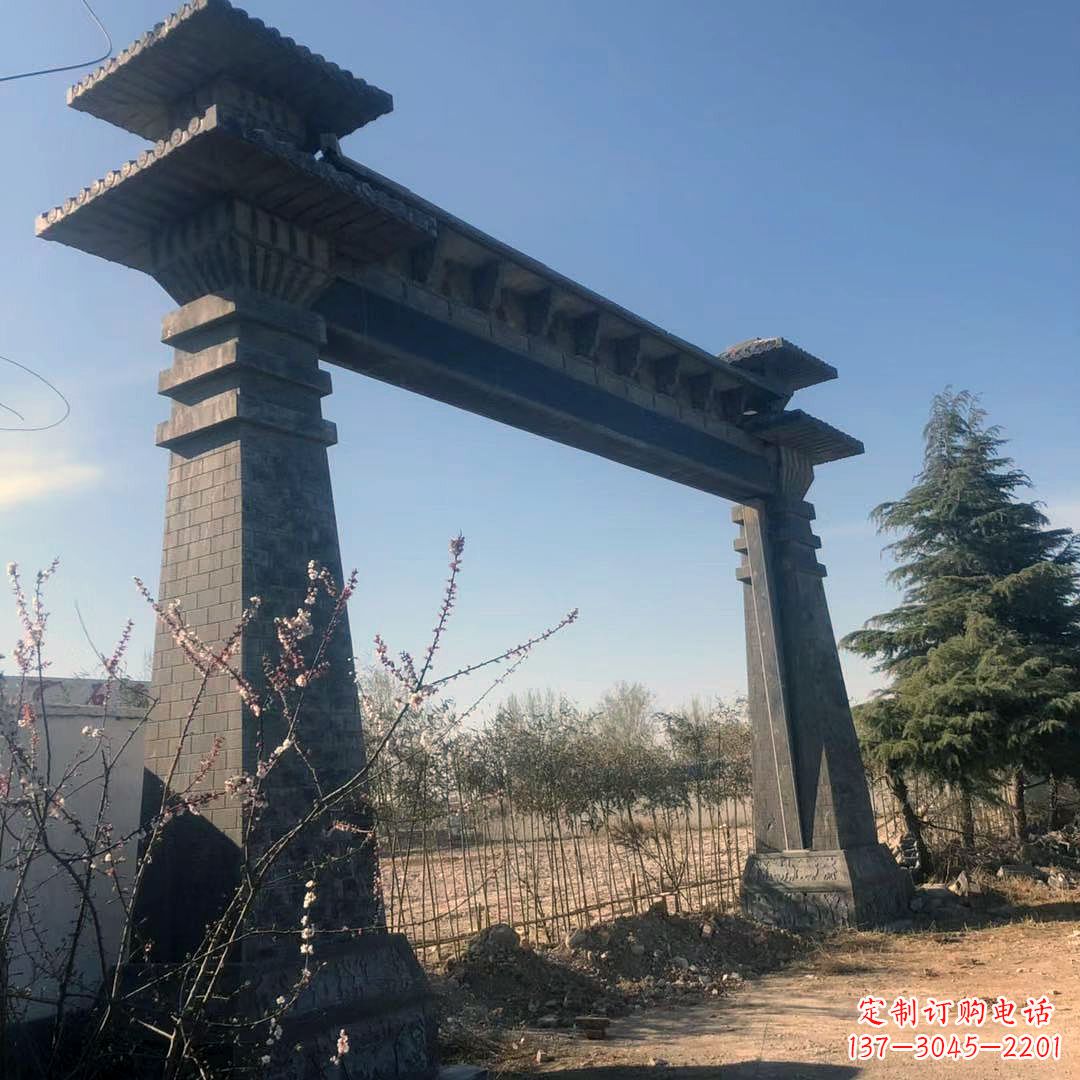 烟台公园汉阙大门石雕