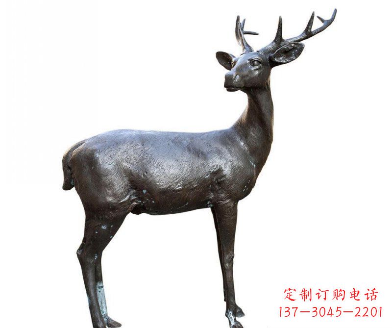 烟台铜雕回头鹿动物雕塑