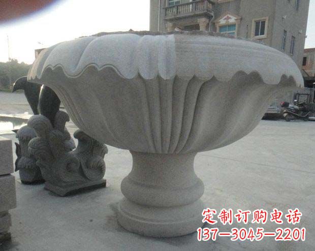烟台高端大理石花盆雕塑