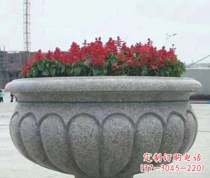 烟台精美大理石花盆雕塑