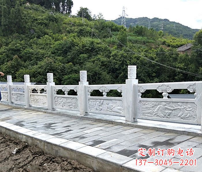 烟台专为公园景观定制的大理石栏板石雕