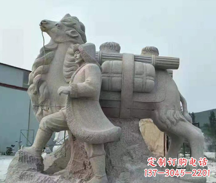 烟台精致精美的大理石骆驼石雕
