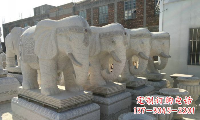烟台缅甸大理石缅甸大象雕塑