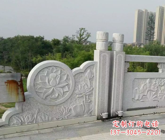 烟台公园景观汉白玉石雕栏板 (4)