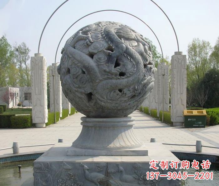烟台喷泉石雕,添彩公园风景