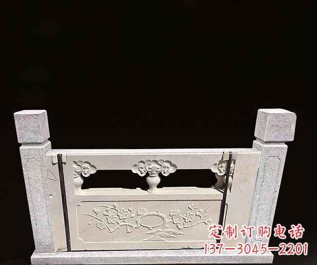 烟台梅花浮雕石栏板雕塑