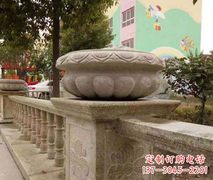 烟台砂岩花盆雕塑