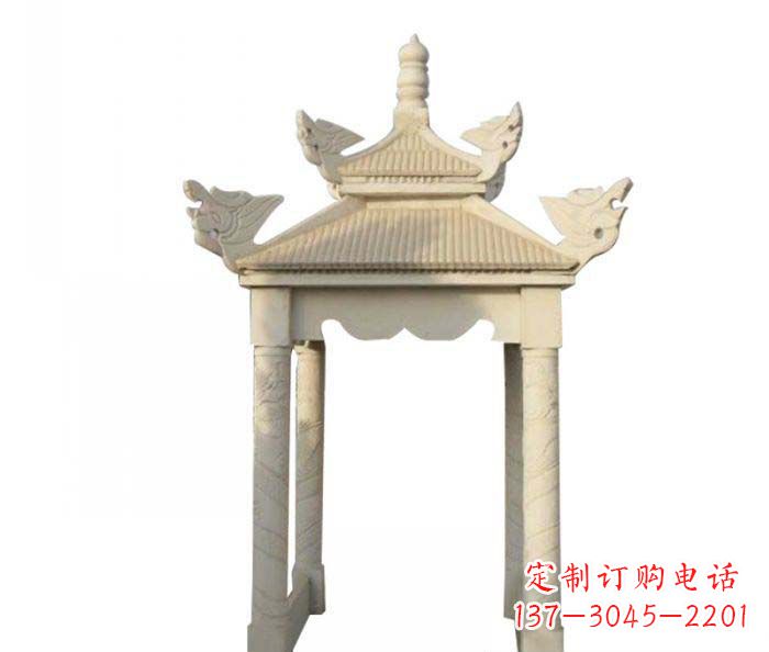 烟台高品质园林石雕凉亭