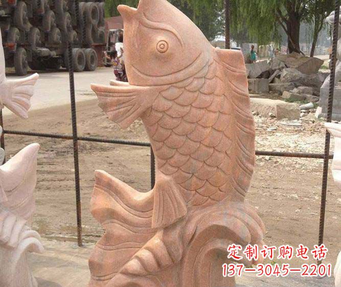 烟台红石喷泉雕塑,点亮公园景观