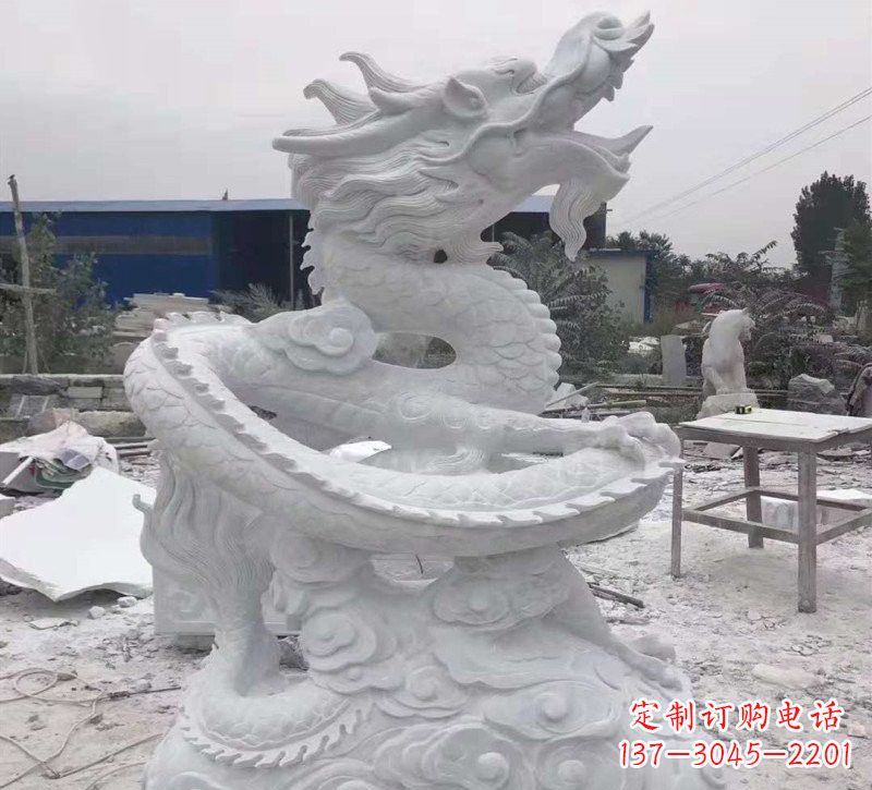 烟台精美盘龙石雕塑