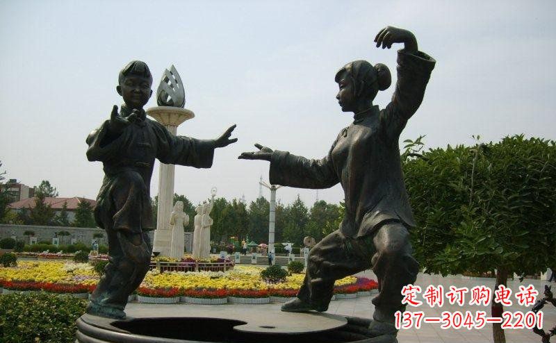 烟台艺术精灵传统太极拳铜雕