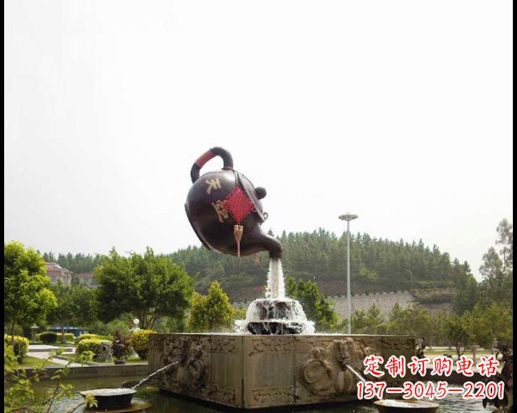 烟台传统工艺茶壶铜雕