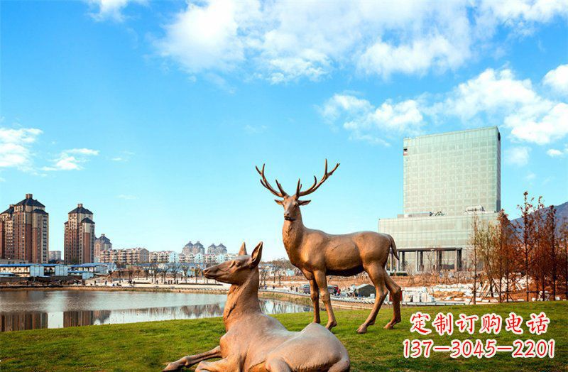 烟台优质精美羚羊铜雕塑