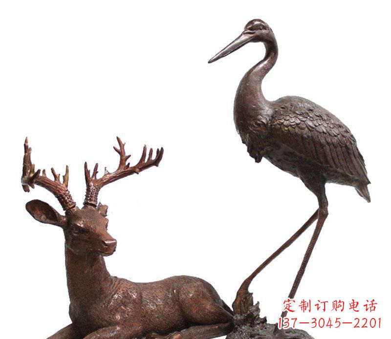 烟台中领雕塑仙鹤铜雕艺术品