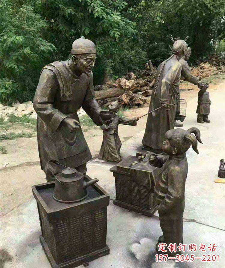 烟台精美可爱的小女孩铜雕