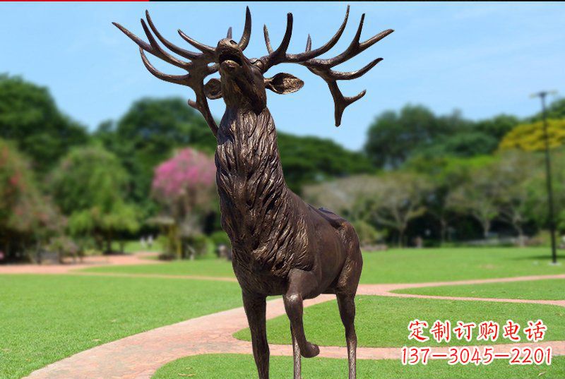 烟台梅花鹿铜雕制作
