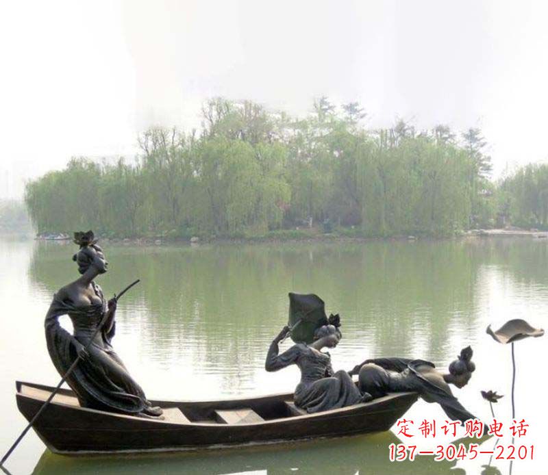 烟台百年静静秀—美女铜雕