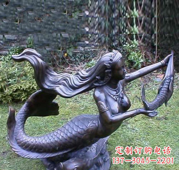 烟台美人鱼铜雕,精美传情