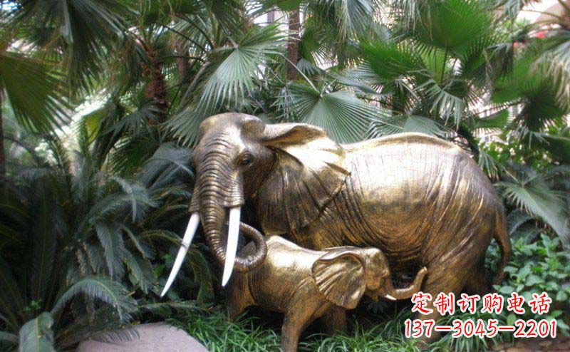 烟台中领雕塑-大象铜雕定制